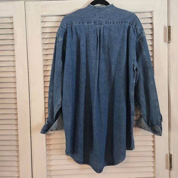 J Crew Denim Long Sleeve Button Up Shirt XLT - Picture 3 of 7